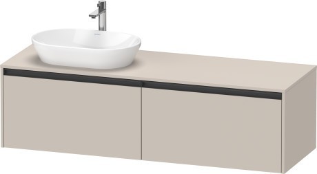 Duravit тумба подвесная под раковину слева 550 мм х 1600 мм х 459 мм, ketho.2, k24889l91910000 цвет: серо-коричневый матовый