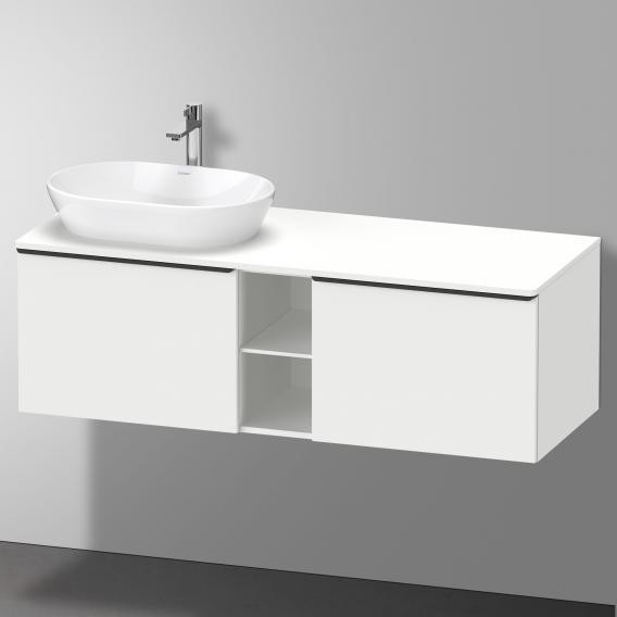 Duravit тумба подвесная под раковину слева 1400 мм х 550 мм и открытой полкой, d-neo, de4950l1818 цвет: gres pietra grey opaco