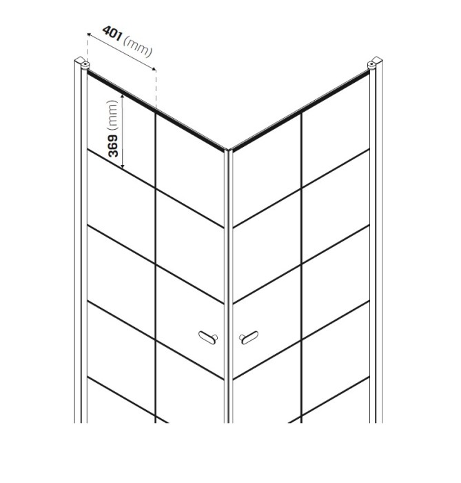 Душевое ограждение 90x90x195, New trendy New soleo black, черный арт. D-0285A/D-0285A
