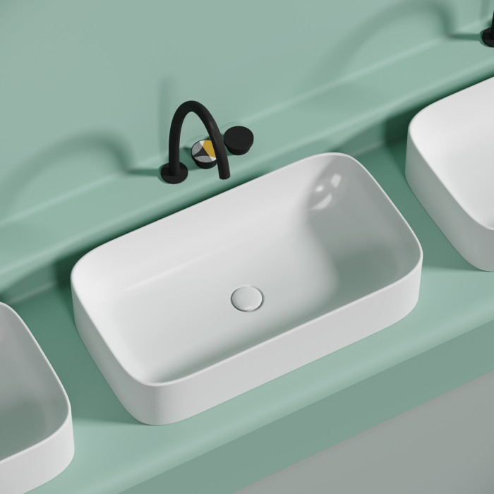 Ceramicanova раковина накладная element, cn6054mw цвет: белый