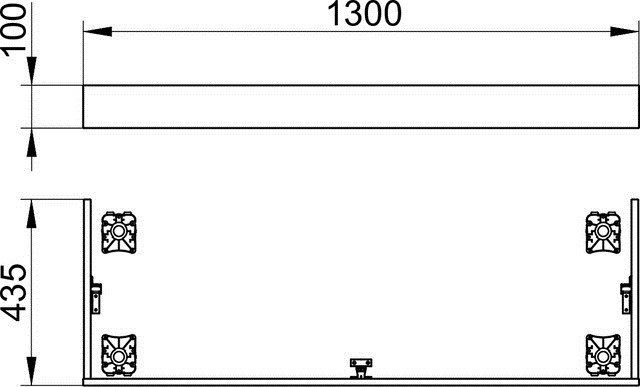 Keuco цокольный комплект для тумбы 1300 мм, edition 90, арт. 39099 380000