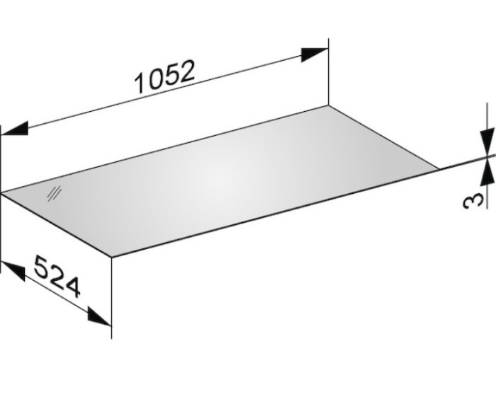 Keuco декоративная верхняя крышка из кристаллина для боковой тумбы, edition 11, арт. 31324 289000
