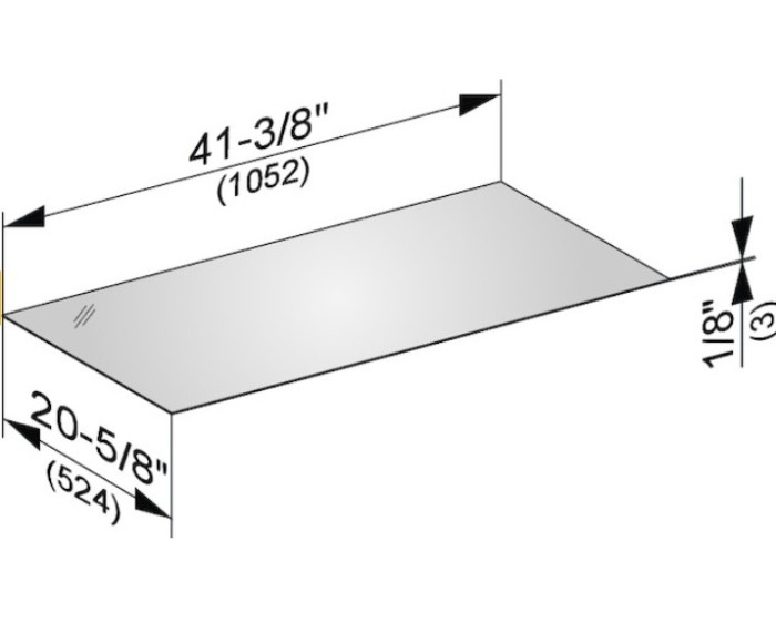 Keuco декоративная верхняя крышка из кристаллина для боковой тумбы, edition 11, арт. 31324 289000