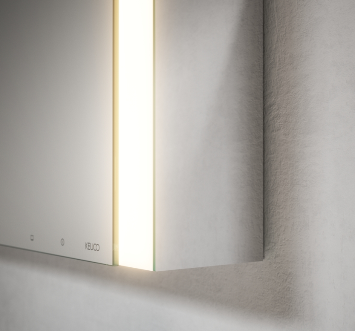 Keuco правый шкаф с подсветкой для настенного монтажа 127 мм х 600 мм х 710 мм, с 1 поворотной дверцей, somaris, зеркальный арт. 14501 001100