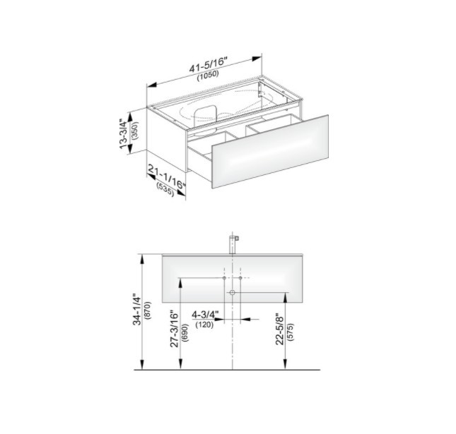 Keuco тумба подвесная под раковину с одним выдвижным фронтом, с внутренней светодиодной подсветкой, edition 11, белый арт. 31351 380100