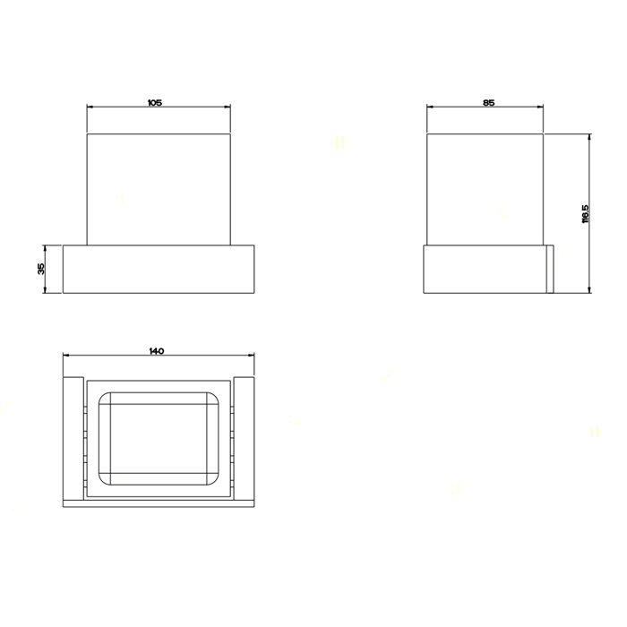 Gessi Стакан для зубных щеток подвесной, Rettangolo, 20807#031 цвет: хром/белый