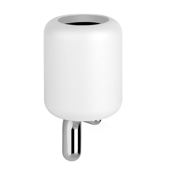 Gessi Стакан для зубных щеток подвесной, Goccia, 38007#031 цвет: хром/белый