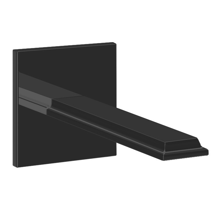 Gessi Настенный излив на 1/2” для монтажа с удаленным управлением 46112+46106 (не входит в комплект), Eleganza, 46100#706 цвет: черный металлик