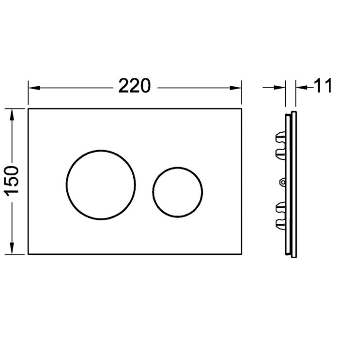 TECE лицевая панель клавиши смыва, дуб, loop - 9240612