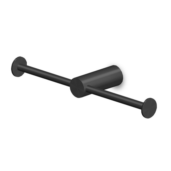 Zucchetti держатель туалетной бумаги, подвесной, двойной, helm, brushed total black pvd арт. zad831.xp81