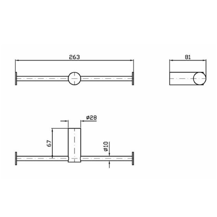 Zucchetti держатель туалетной бумаги, подвесной, двойной, helm, brushed total black pvd арт. zad831.xp81