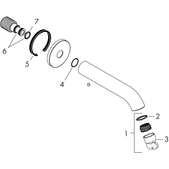 AXOR излив для ванной, Uno, золото арт. 38411250