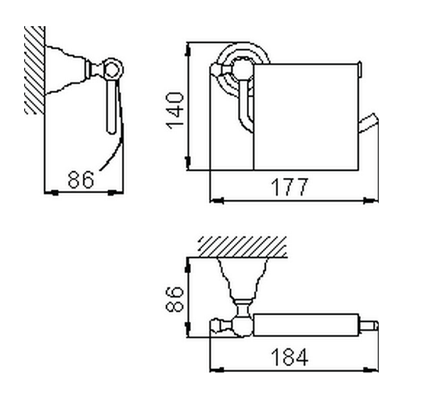 Cisal бумагодержатель, 4036.01h.cr croisette, цвет: chrome