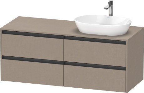 Duravit тумба подвесная под раковину справа 550 мм х 1400 мм х 568 мм, ketho.2, k24898r75750000 цвет: лён