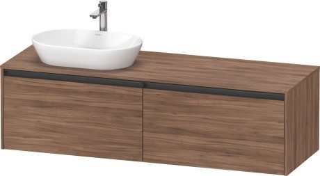 Duravit тумба подвесная под раковину слева 550 мм х 1600 мм х 459 мм, ketho.2, k24889l79790000 цвет: орех натуральный