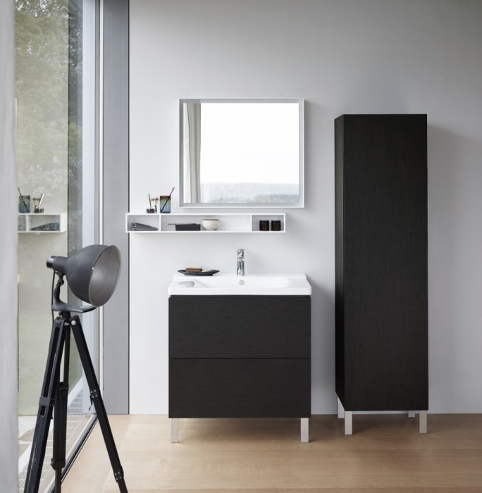 Duravit шкаф-пенал подвесной, l-cube, lc1170l4949 цвет: графит матовый