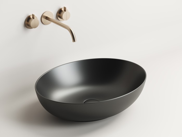 Ceramicanova раковина накладная element, cn6017mb цвет: чёрный