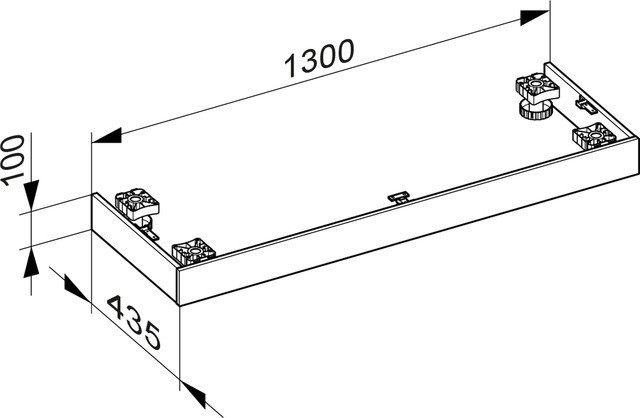 Keuco цокольный комплект для тумбы 1300 мм, edition 90, арт. 39099 390000