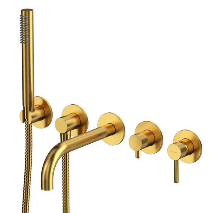 Смеситель для ванны скрытого монтажа, Whitecross Y brushed gold, брашированное золото арт. Y1240GLB