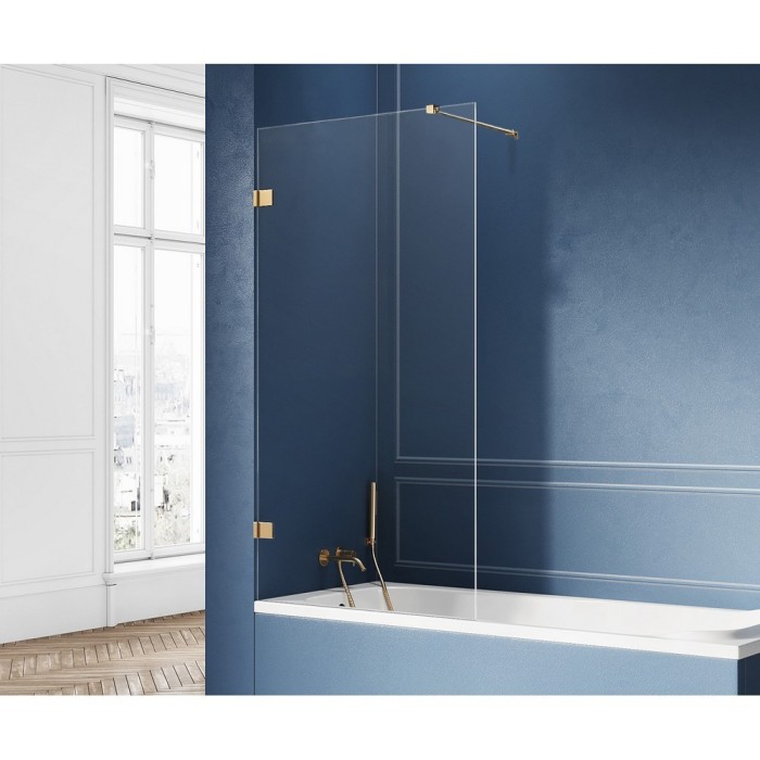 Шторка для ванны brushed 80x150, New trendy Avexa gold, брашированное золото арт. EXK-2007-WP