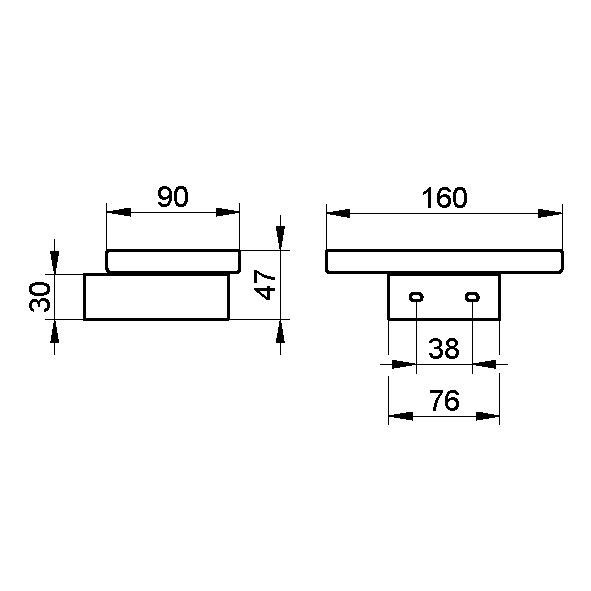 Keuco полочка для мыла, edition 300, хром арт. 30055 019000