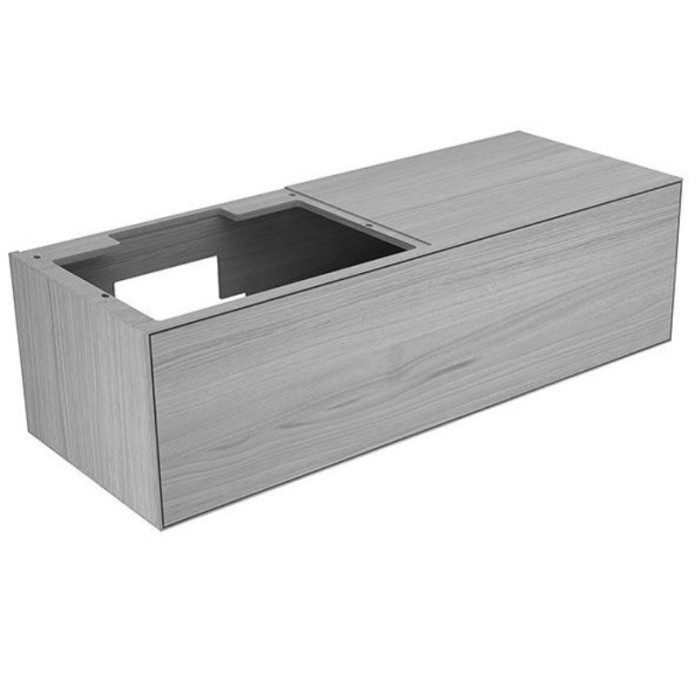 Keuco тумба под умывальник, 1400х400х535 мм отверстие слева 1 ящик фасад из венецианского дуба, edition lignatur, арт. 33342 751111