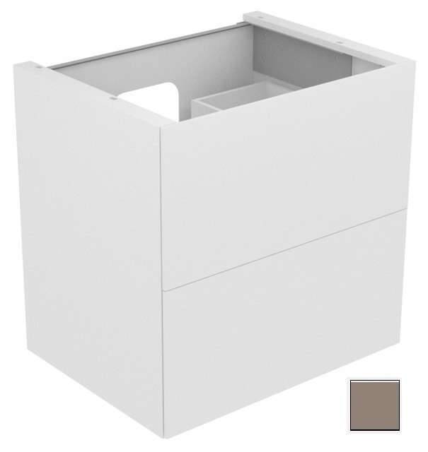 Keuco тумба подвесная под раковину с двумя выдвижными фронтами, с внутренней светодиодной подсветкой, edition 11, трюфель арт. 31342 370100