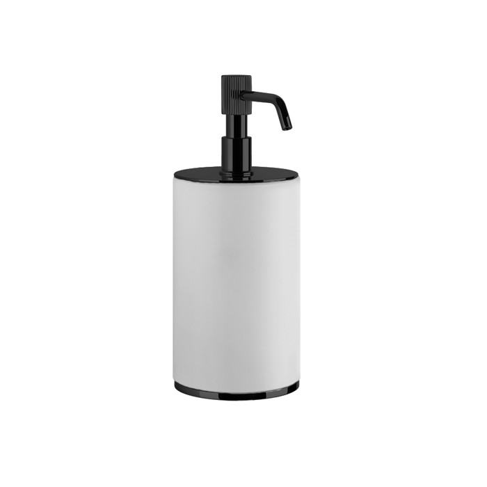 Gessi Дозатор для жидкого мыла настольный, Venti20, 65437#299 цвет: белый, фурнитура черный матовый
