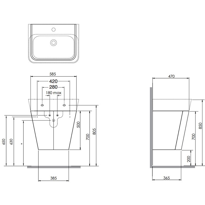 Azzurra тумба подвесная 59х47х65см, с 1 ящиком, с раковиной, Azzurra, MBB 65 S B BULP06550T0MBI*1 SIF/MB цвет: olmo bianco
