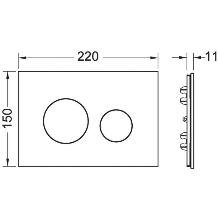TECE лицевая панель клавиши смыва, белый мрамор, loop - 9240613