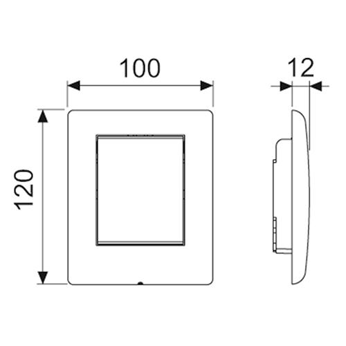 TECE панель смыва для писсуара, латунь, хром глянцевый, planus - 9242311