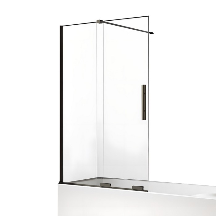 Шторка для ванны 90x150, New trendy Smart black, черный арт. EXK-4199
