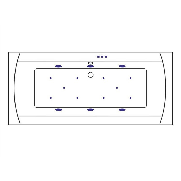 Ванна lux slim 180x80 relax, Excellent Aquaria, белый арт. WAEX.AQU18S.RELAX.WH