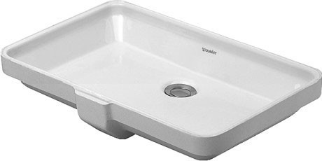 Duravit раковина встраиваемая снизу 55х38 см, 2nd floor, 0316530000 цвет: белый