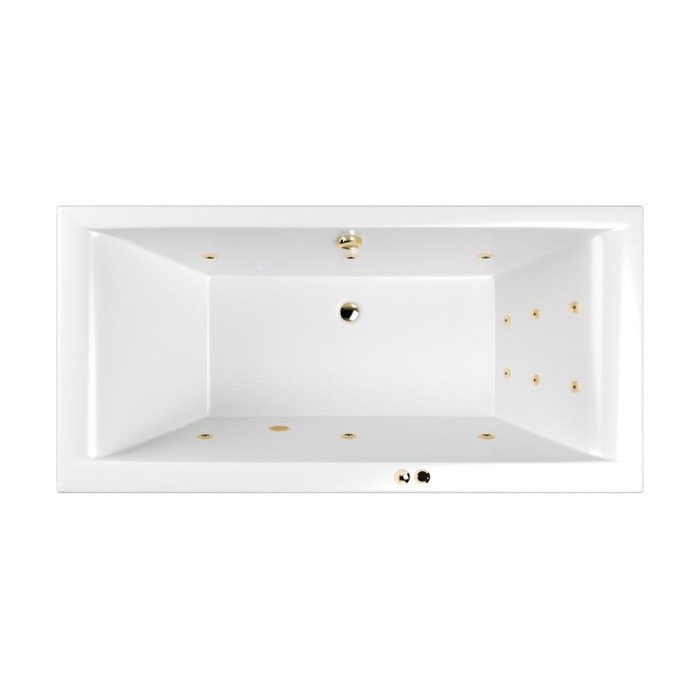 Встраиваемая ванна 170x80 line, Whitecross Savia duo, золото арт. 0103.170080.100.LINE.GL