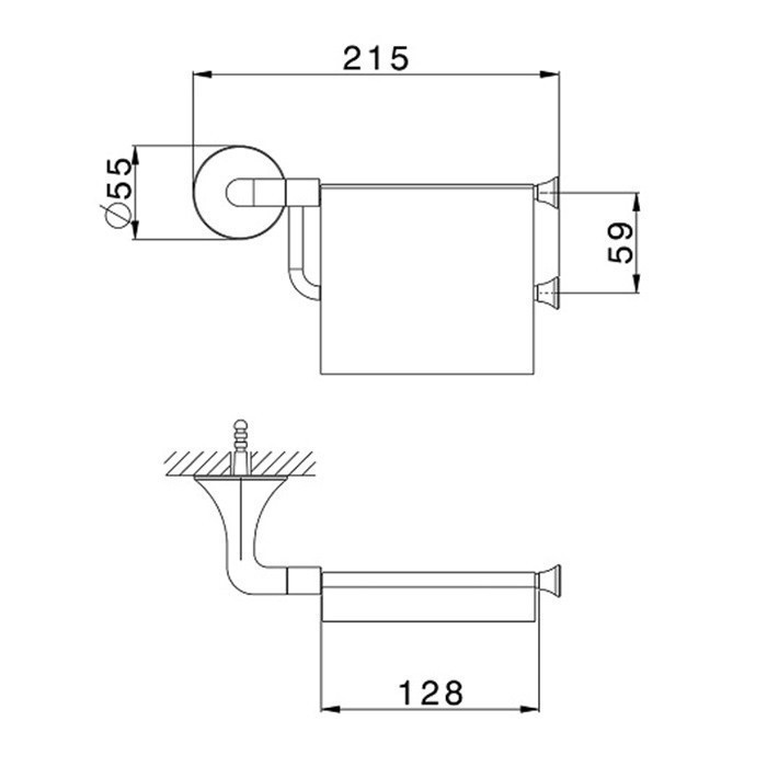 Cisal держатель туалетной бумаги vi09042021 vita cisal, цвет: хром