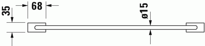 Duravit полка для полотенец, karree, 0099621000 цвет: хром