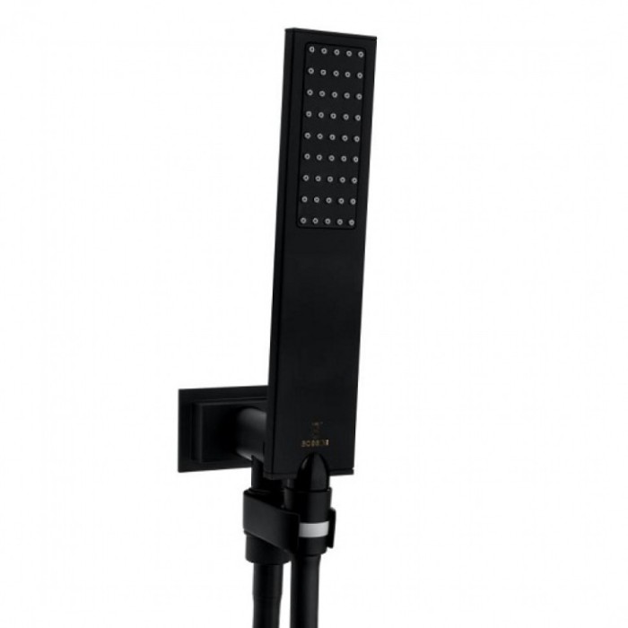 Bossini ручной душ с моноструёй, flat, черный арт. b00270.073