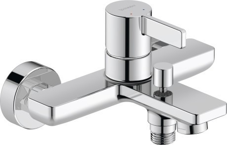 Duravit cмеситель однорычажный для ванны стандартного монтажа, с переключателем и клапаном обратного тока, d-neo, de5230000010 цвет: хром