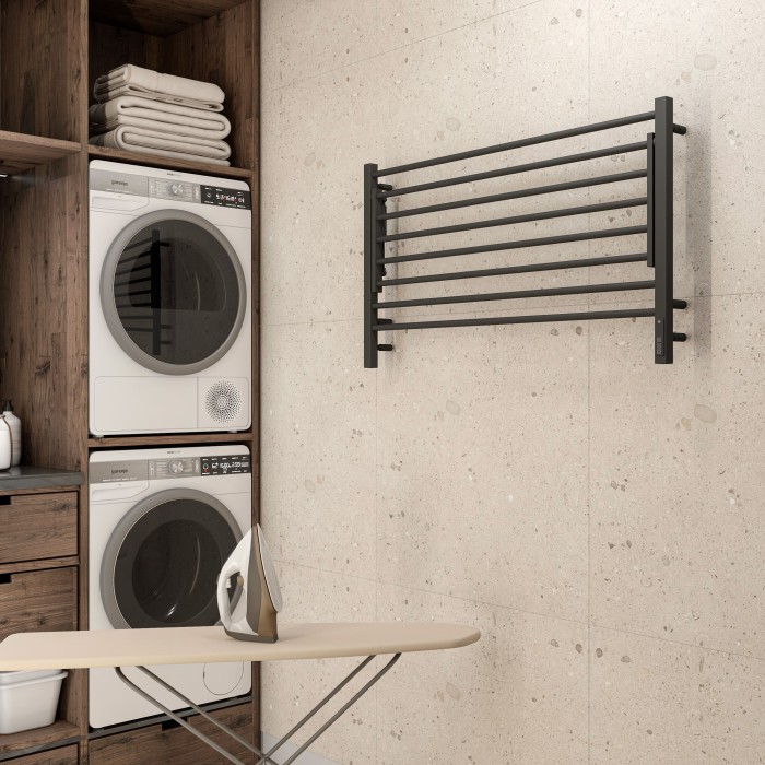 Terminus электрический полотенцесушитель горизонт п8 1000х600 электро кс черный муар (sensor quick touch), электрика стандарт арт. 4670078543325