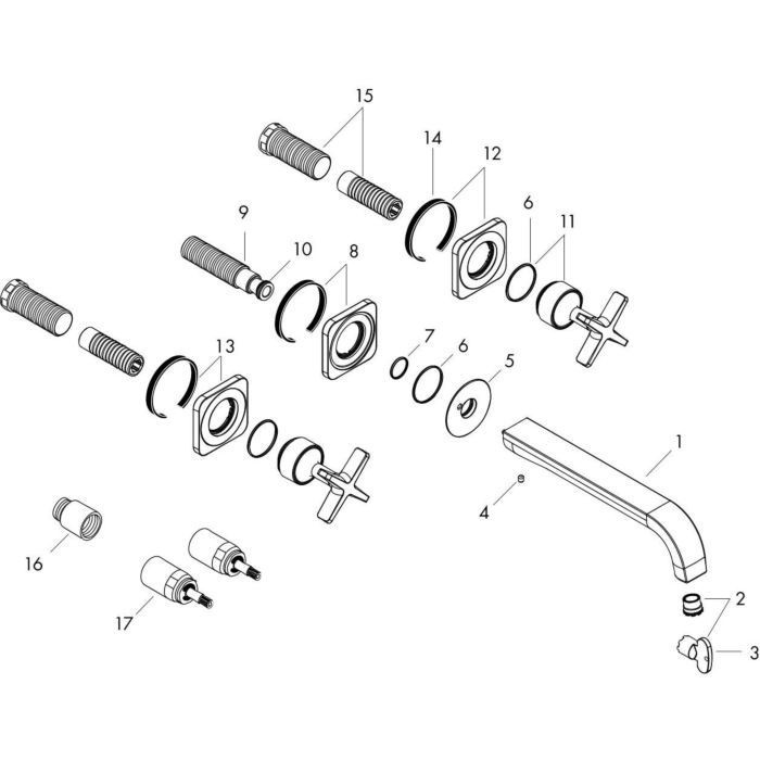 AXOR смеситель для раковины, Citterio E, никель арт. 36107820