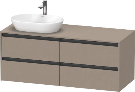 Duravit тумба подвесная под раковину слева 550 мм х 1400 мм х 568 мм, ketho.2, k24898l75750000 цвет: лён