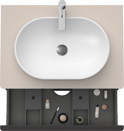 Duravit тумба подвесная под раковину 800 мм х 550 мм, d-neo, de496709191 цвет: серо-коричневый матовый