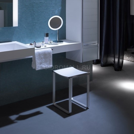 Keuco стульчик для ванной серебристый/, plan, алюминий серебристый, светло-серый арт. 14982 170038