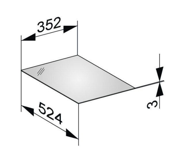Keuco декоративная верхняя крышка из кристаллина для боковой тумбы, edition 11, арт. 31320 189000