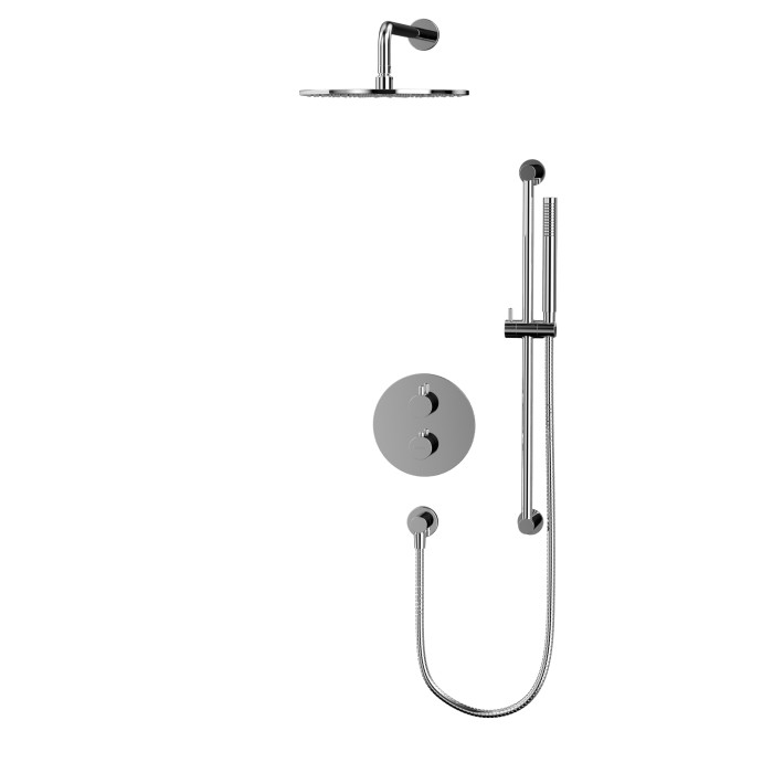 Термостатическая душевая система скрытого монтажа, Whitecross Y chrome, хром арт. YSET09CR