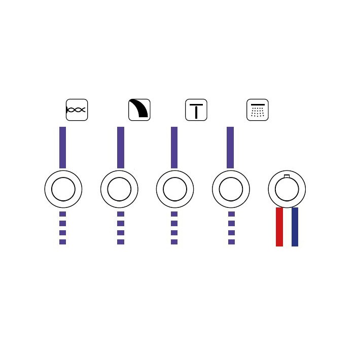 Смеситель для душа, встраиваемый, термостатический, Almar Modular, медь арт. E180490.CO