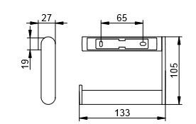 Keuco держатель для туалетной бумаги открытая форма, правое исполнение, plan, черный матовый арт. 14962 370000