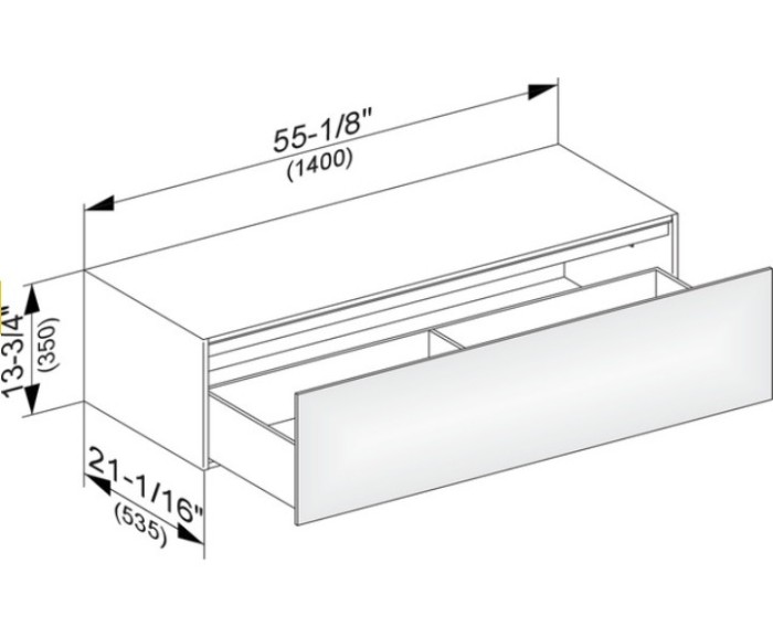 Keuco тумба боковая подвесная с одним выдвижным фронтом, с внутренней светодиодной подсветкой, edition 11, табачный дуб арт. 31326 850100