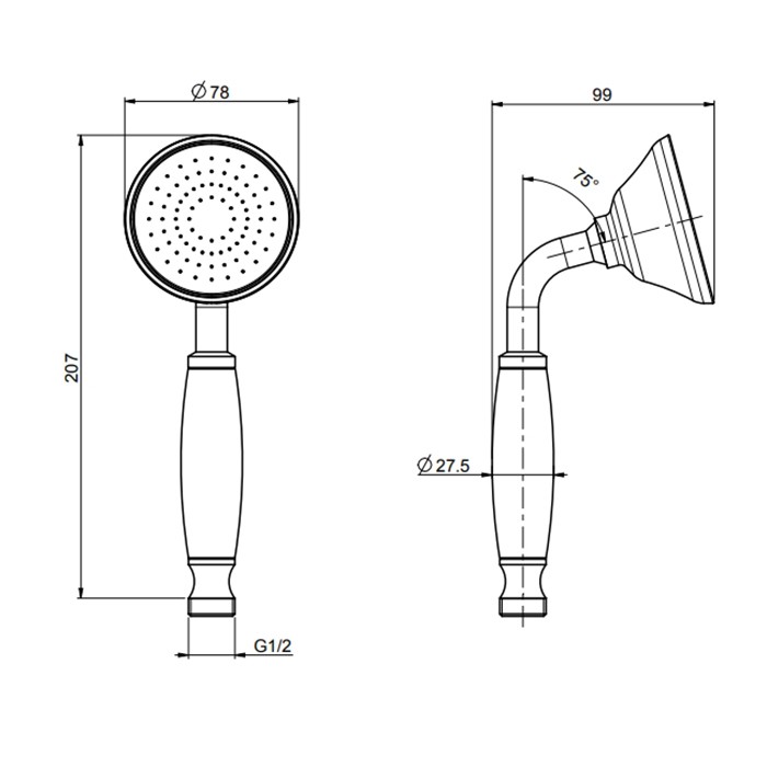 Fima Carlo Frattini ручной душ doccette, золото арт. f2104or